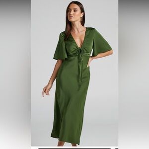 Showpo. Olive Green Midi Dress